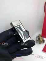 ARW 1:1 Replica Cartier Limited Editions Stainless Steel Black And Silver Logo Jet lighter Blcak&Silver Cartier Lighter 